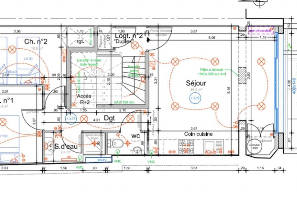 Ferienwohnung Nocnoc - Le Balcon De L'Oli 99M2 Bordeaux Exterior foto